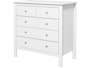 Commode 5 tiroir(s)    <strong>DESVIAE</strong> <strong></strong> coloris blanc largeur 39.5 cm