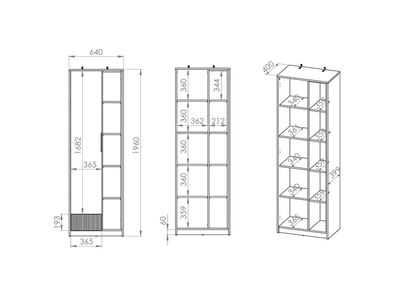  Selsey torino - armoire - 64 cm - blanc Torino - Conforama E