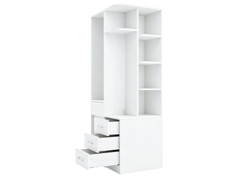  Armoire penderie avec tringle, étagères et tiroirs 70 x 55 x 175 cm  - Conforama D