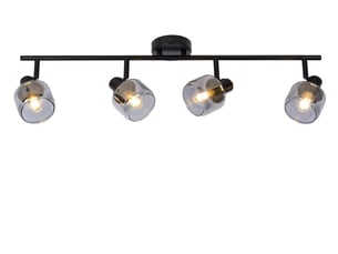 Spot plafond 4xe14 noir mat fumé - lucide - bjorn