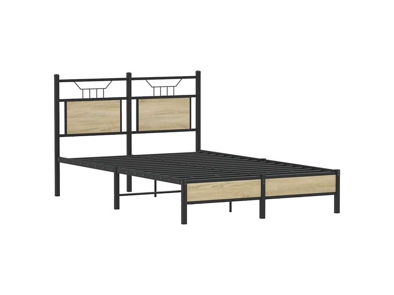  Lit double- lit adulte -  cadre de lit sans matelas chêne sonoma 120x190 cm  - Conforama D
