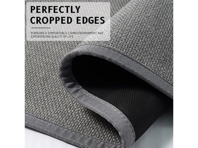 Tapis de cuisine tressé, absorbant l'eau et l'huile, antidérapant, anti-chute, anti-salissures, lavable en machine, 45 x 120 cm, gris foncé - Conforama B
