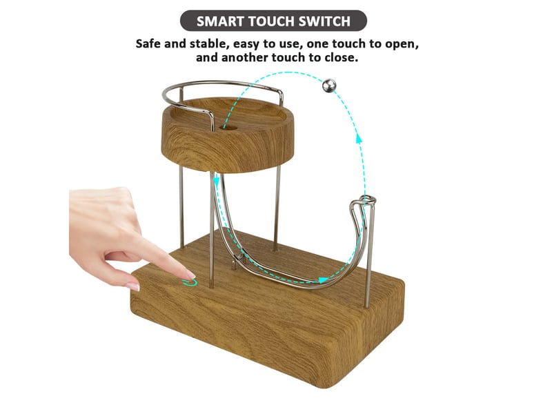 Jouet à Mouvement Perpétuel – Bascule Magnétique Rotative – Alimentation USB Ou Piles – 23,5 Cm – Décor Bureau