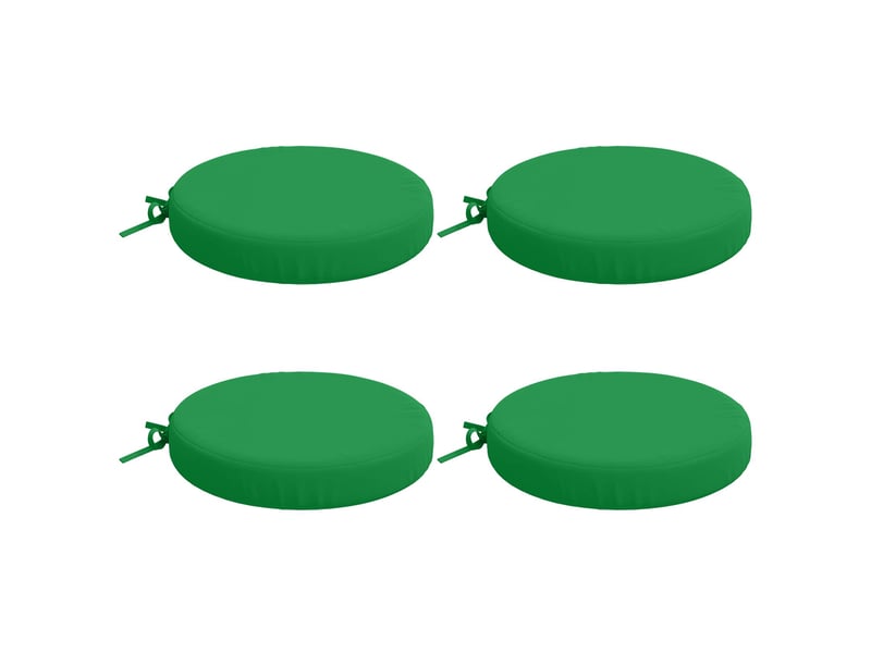  Lot de 4 coussins de siège, coussins d'assise soest 100 % polyester vert cf60610  - Conforama A