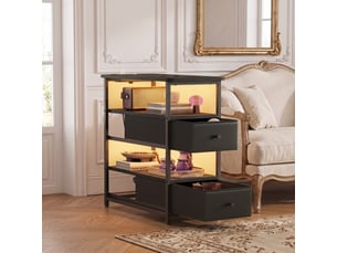 Table basse coloris noir <strong>NAHILIMI</strong> <strong></strong>