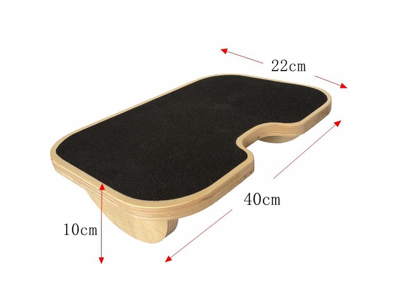  Repose-pieds sous bureau planche d'équilibre en bois naturel 40x22x10cm  - Conforama B