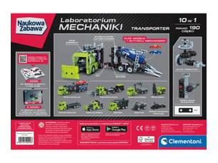 Coffret scientifique clementoni 50249 science and jeu - labo mécanique camion porte-engins