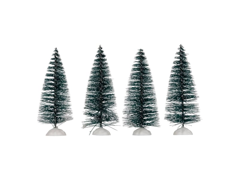  Lot de 4 accessoires village sapin assorti  - Conforama D