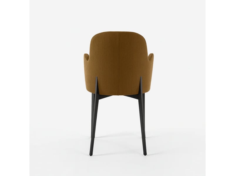  Lot de 4 chaises rembourrées en tissu facile à nettoyer flow - marron  - Conforama C