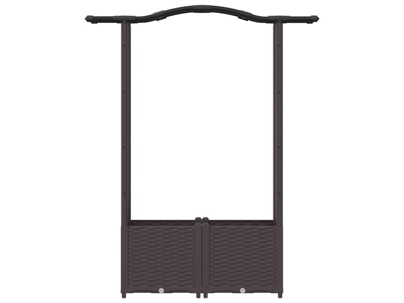 Jardinière - lit élevé avec treillis et toit marron 125 x 40 x 138 cm pp - Conforama D