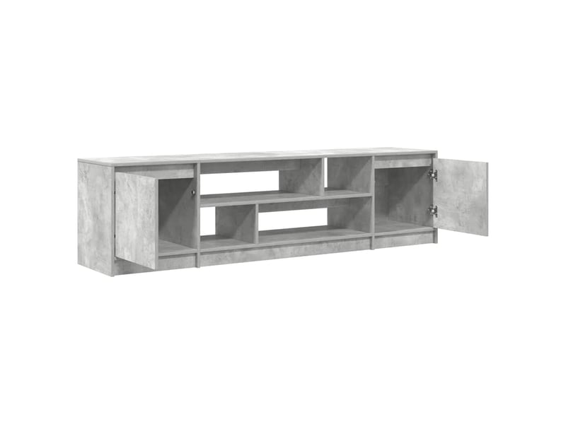  Meuble tv - banc tv - meuble de rangement gris béton 188,5x41x50 cm bois d'ingénierie  - Conforama E