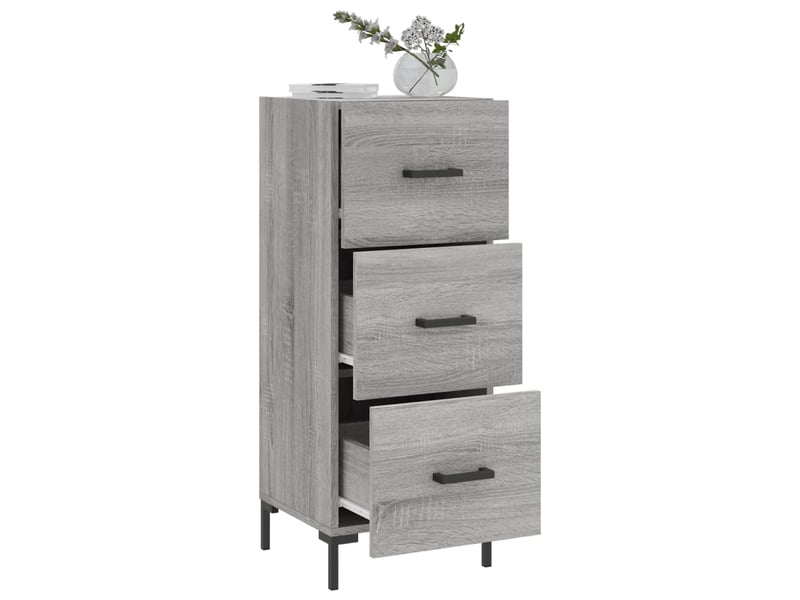  Buffet - bahut - meuble de rangement sonoma gris 34,5x34x90 cm bois d'ingénierie  - Conforama D