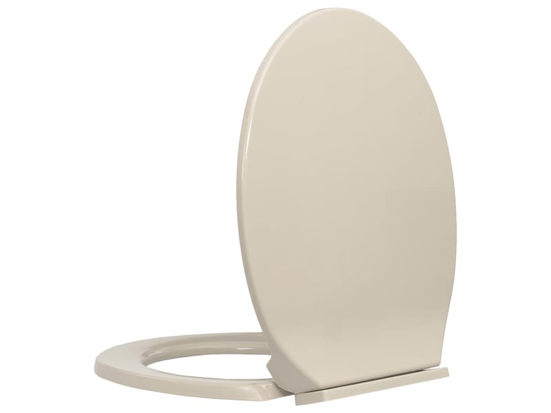  Abattant et couvercle de wc ovale à fermeture amortie couleur abricot  - Conforama C