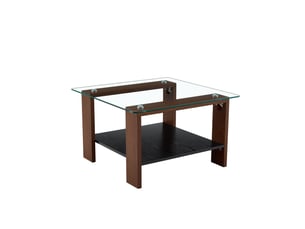 Table basse rectangulaire coloris marron BEAOK  - 41 cmx65 cm