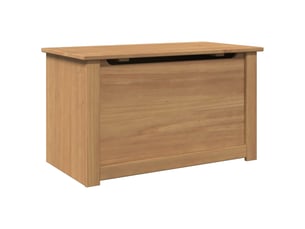 Coffre de rangement avec couvercle panama bois massif de pin