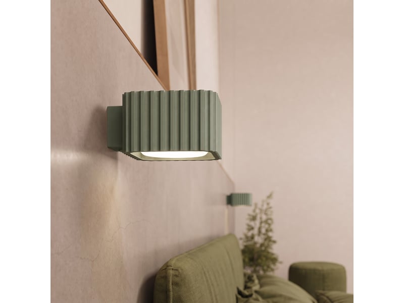  Plafonnier riff 1 vert olive gx53 aluminium moderne 6x10x10cm SL.3053 - Conforama D