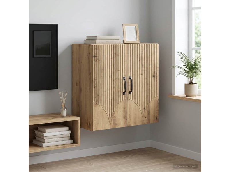  Armoire murale salon, meuble de rangement 59 x 31 x 60 cm bois d'ingénierie shl4706  - Conforama B
