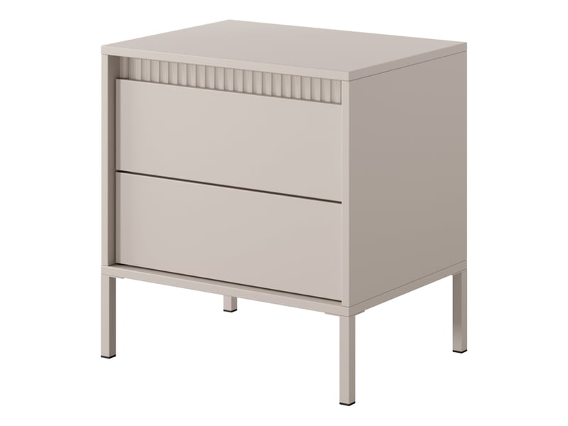  Table de chevet gasalisa, 2 tiroirs, 54x40x56h cm beige Gasalisa - Conforama D