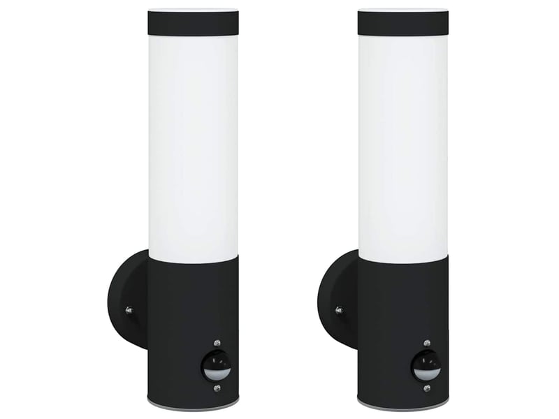  2 pièces applique murale extérieure noir 12x8,5x29 cm  - Conforama A