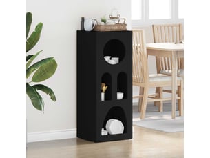 Buffet - bahut - meuble de rangement elst noir 40 x 35 x 100.5 cm bois d'ingénierie