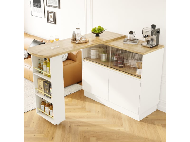  Table de bar blanc - 120cm mdf table de bar blanc - Conforama D