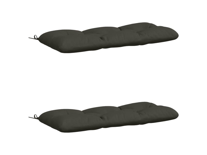  Lot de 2 coussins de banc, coussins d'assise vianen 100 % polyester anthracite cf57628  - Conforama A