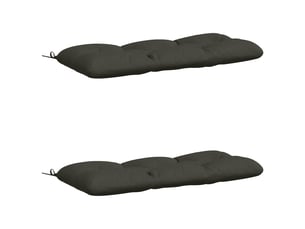 Lot de 2 coussins de banc, coussins d'assise vianen 100 % polyester anthracite cf57628