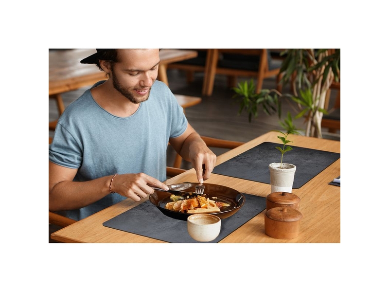  Sets de table industriel - béton - gris - ardoise - rétro lot de 6 tapis antidérapant 45x30  - Conforama D