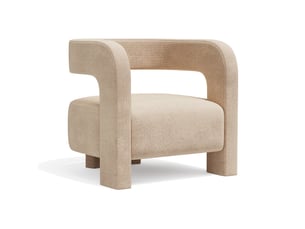 Fauteuil fixe <strong>PREMIUM INTERIORS</strong> <strong>CF18VCBF</strong> Velours beige vendu A l'unité
