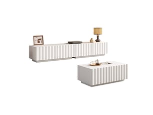 Meuble tv coloris blanc 200 cm BEAOK  