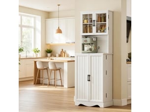 Buffet 4 porte(s) 0 tiroir(s) <strong></strong> <strong></strong> - 115 cm coloris blanc
