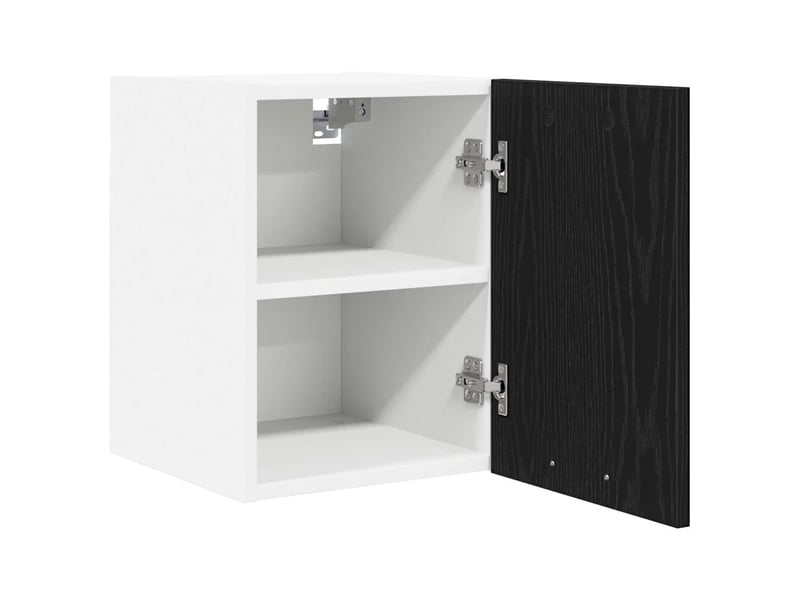  Lot de 2 armoires suspendues modernes design contemporain 30 x 31 x 40 cm grand espace de rangement en bois d'ingénierie noir 02_0053164  - Conforama B