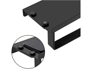 Distributeur mural papier toilette noir en aluminium - avec étagère pour téléphone, support rouleau pour salle de bain, cuisine et hôtel