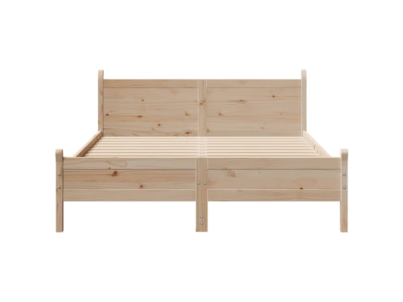  Lit double- lit adulte -  cadre de lit sans matelas 120x200 cm bois de pin massif  - Conforama C