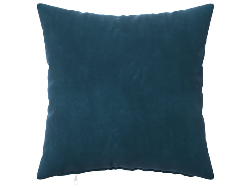  Lot de 6 housses de coussin heerlen bleu 40 x 40 cm velours cf49909  - Conforama C