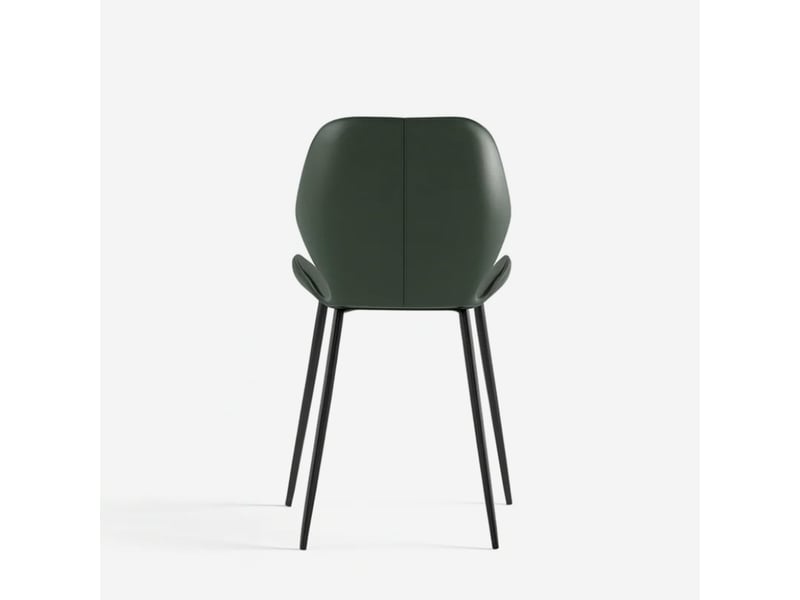  Lot de 4 chaises de salle à manger rembourrées soft-touch callisto - vert foncé  - Conforama E