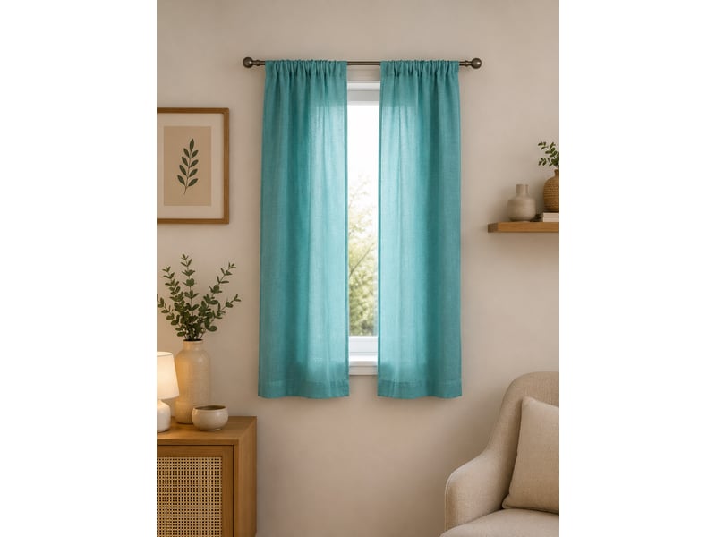 Paire de rideaux voile uni brise bise  - Conforama C