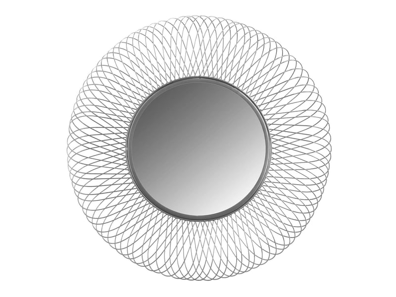  Miroir mural rond en métal duke 75cm argent  - Conforama A