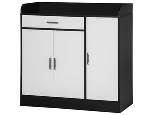 Meuble de cuisine moderne, 2 armoires, 1 tiroir, étagères réglables, mdf, 90x40x90 cm