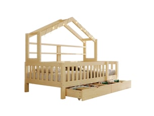 Lit cabane 90x200 cm    coloris naturel