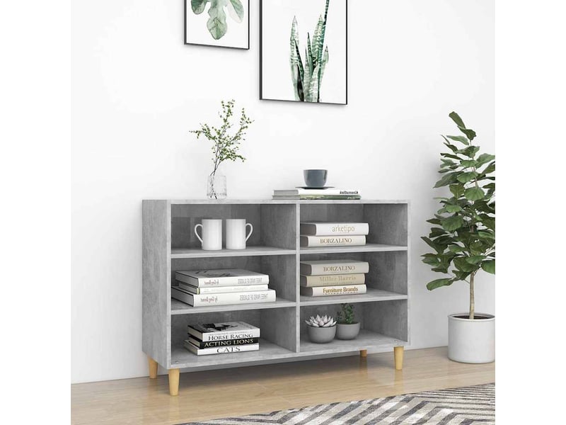  Buffet - bahut - meuble de rangement gris béton 103,5x35x70 cm bois d'ingénierie  - Conforama B