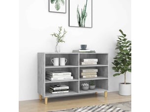 Buffet - bahut - meuble de rangement gris béton 103,5x35x70 cm bois d'ingénierie