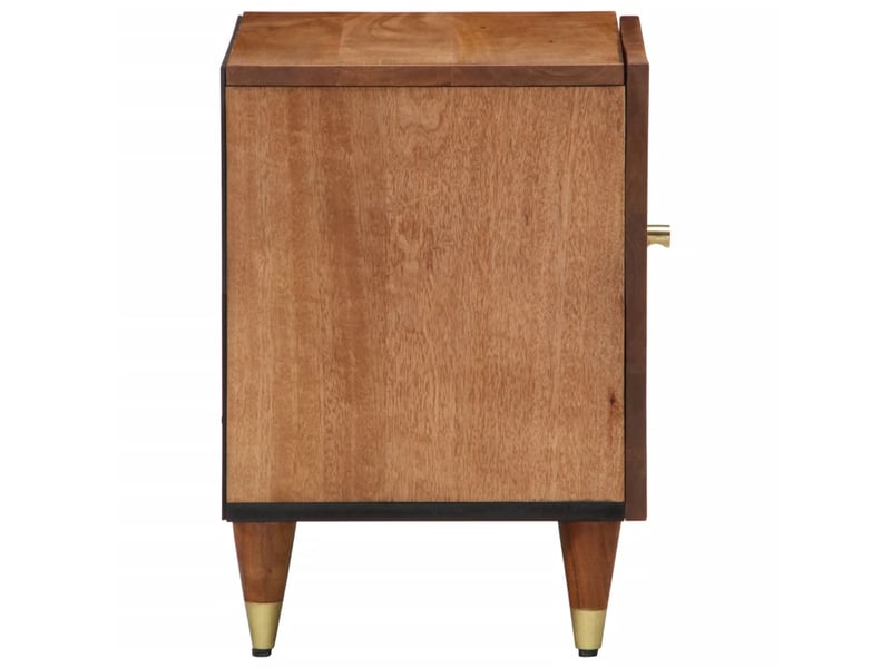  Tables de chevet 2 pièces 40x33x46 cm bois de manguier solide  - Conforama D