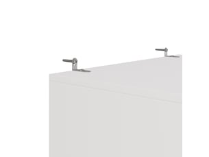 Vitrine coloris blanc 2 étagère(s) MEULVA - 60 cmx180 cm