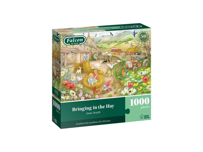  Puzzle 1000 pieces bringing in the hay dessin rural annie searle carton solide JUM8721017607830 - Conforama A