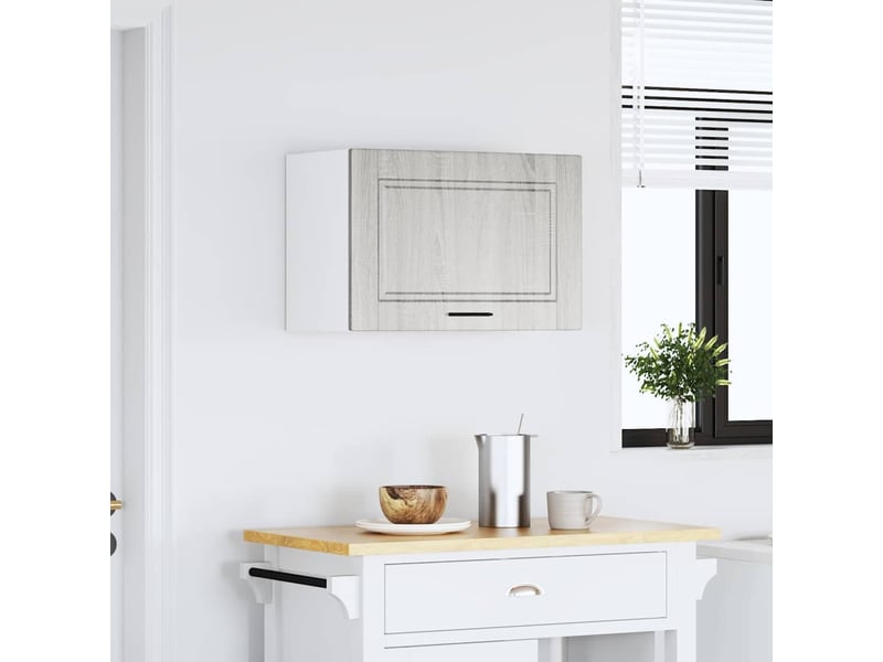 Meuble de rangement, armoire murale de cuisine porto sonoma gris bois d'ingénierie shl9941 - Conforama C