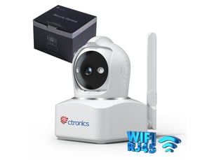 Caméra wifi dôme ptz 5mp extérieure blanche 355 90 suivi humain