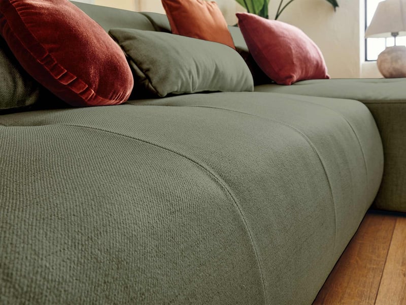  Onyx - canapé panoramique d'angle gauche 7 places - en tissu - lisa design - vert sauge ONYX - Conforama D