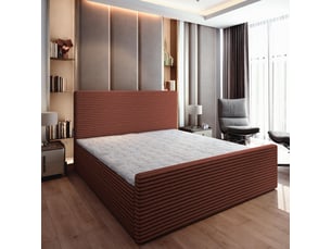 Lit avec rangement 180x200 cm <strong>MASSENO</strong> <strong></strong> coloris marron