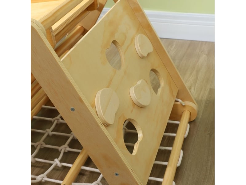 Triangle d'escalade intérieur 7 en 1 168x62,5x57 cm bois multicolore - Conforama D